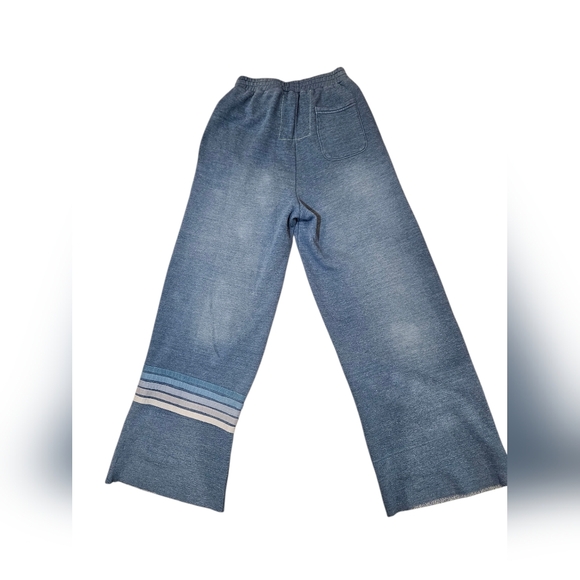 Aviator Nation-  Rugby Stich Wide Leg Sweatpants sz: Small !Sold Out on Website! - Picture 4 of 9